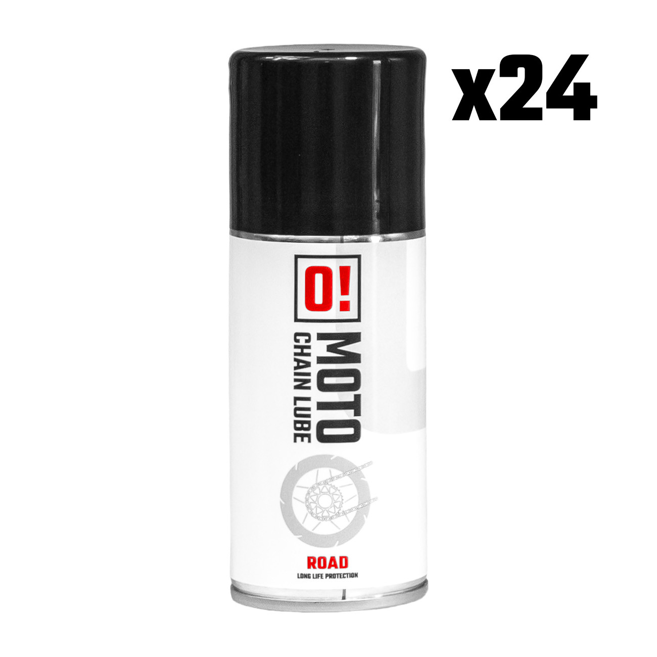 OMOTO sada 24 kusy sprej mazivo do řetězu 150ML ROAD O! mazivo na řetězy (O!MOTO) (OLE-042) (set 24 kusy)